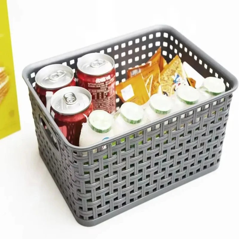 Woven Basket Set - Een hoogwaardige, uitgeholde, zijdelings geweven plastic