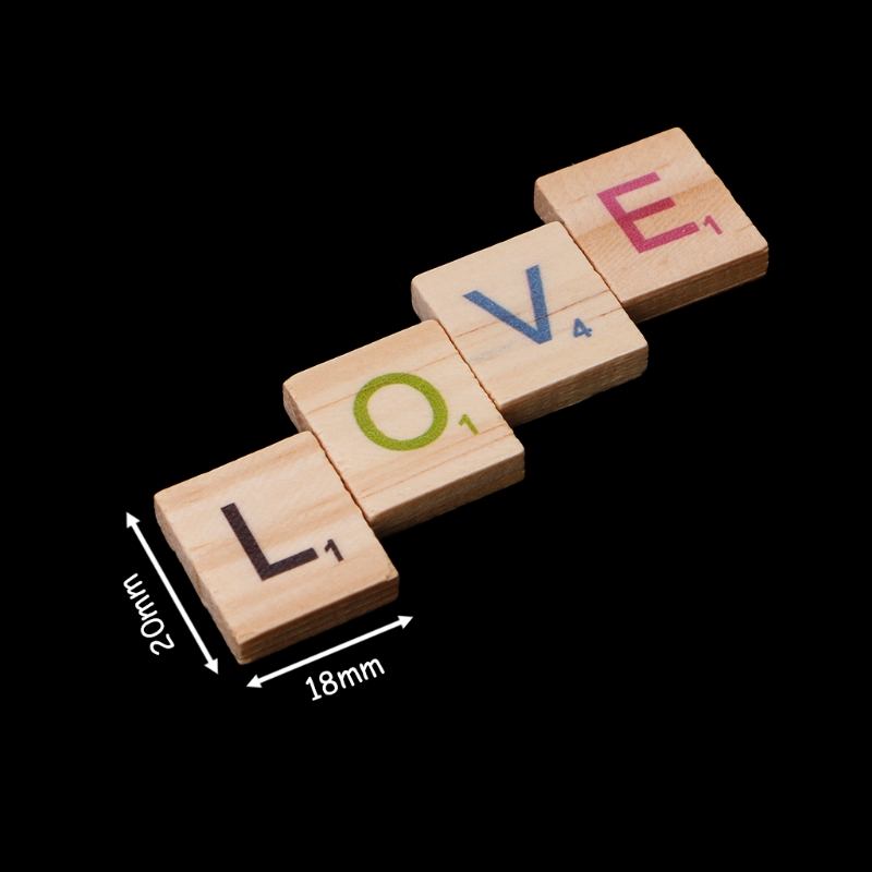 Interior Design Quotes - 100Pcs Houten Tegels Kleurrijke Letters Nummers