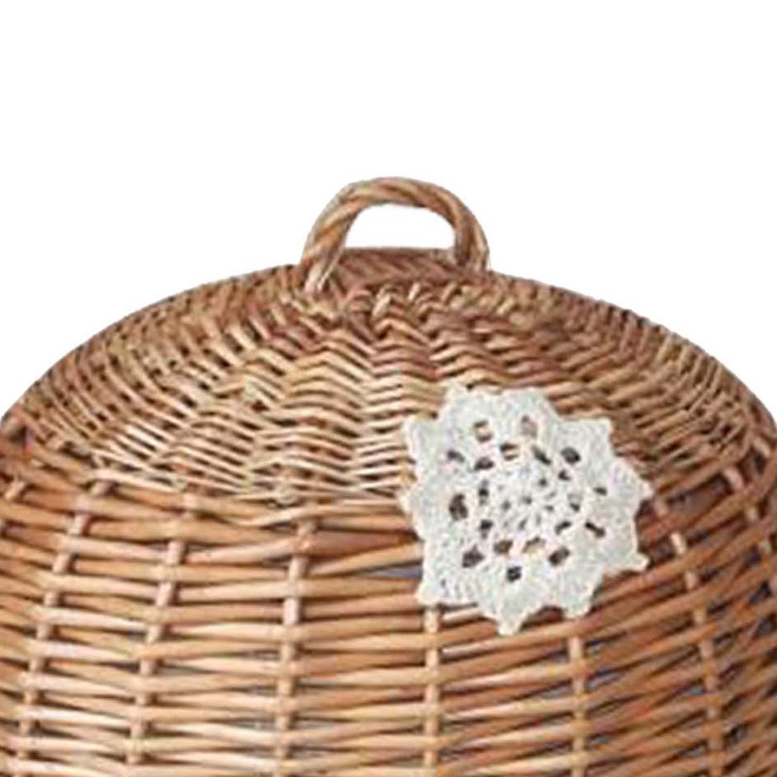 Rattan Tray Handle - Voedselkoepeldeksel en serveerschaal van rotan, geweven