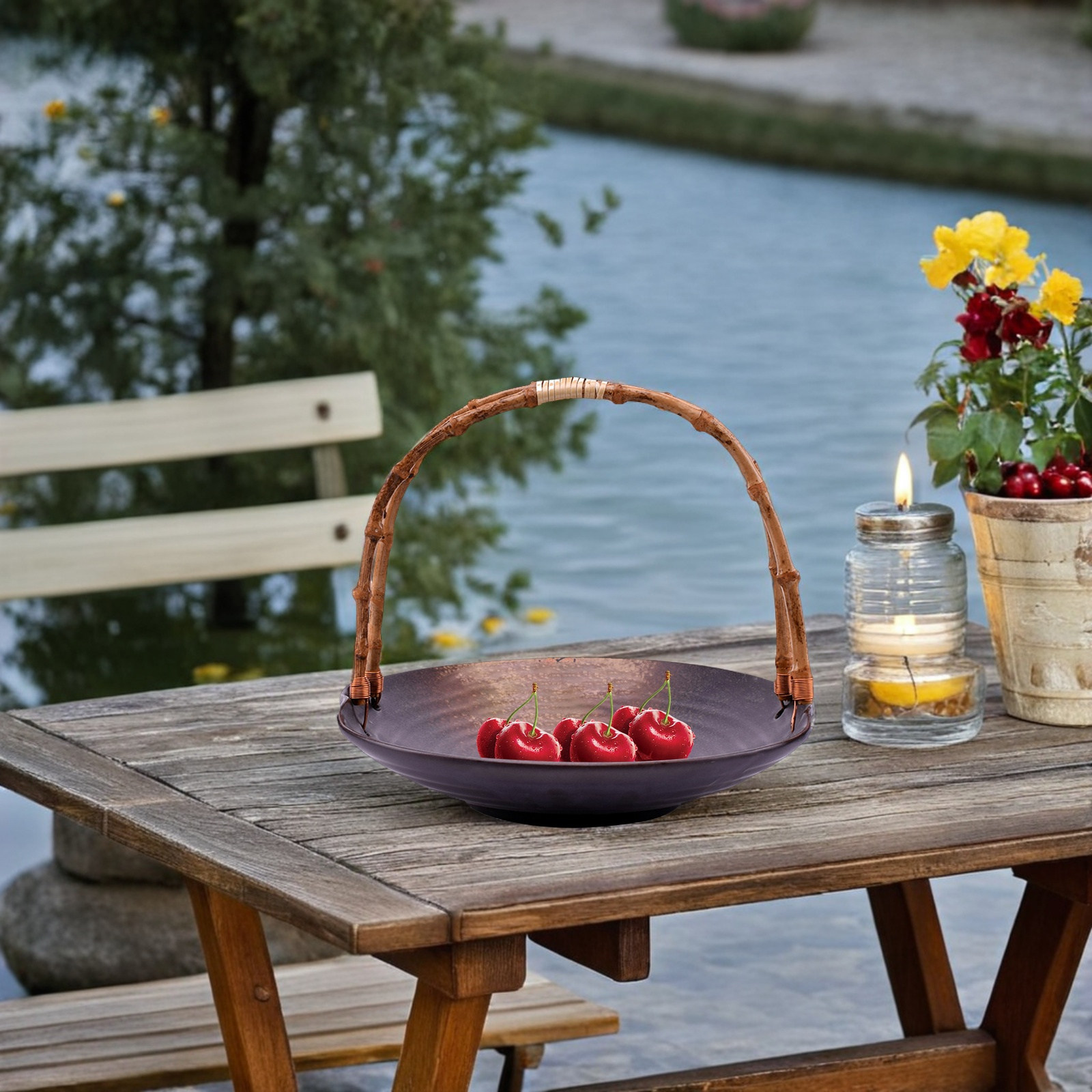 Rattan Tray Handle - Rotan rieten dienbladhandvat, handgeweven vervanging voor