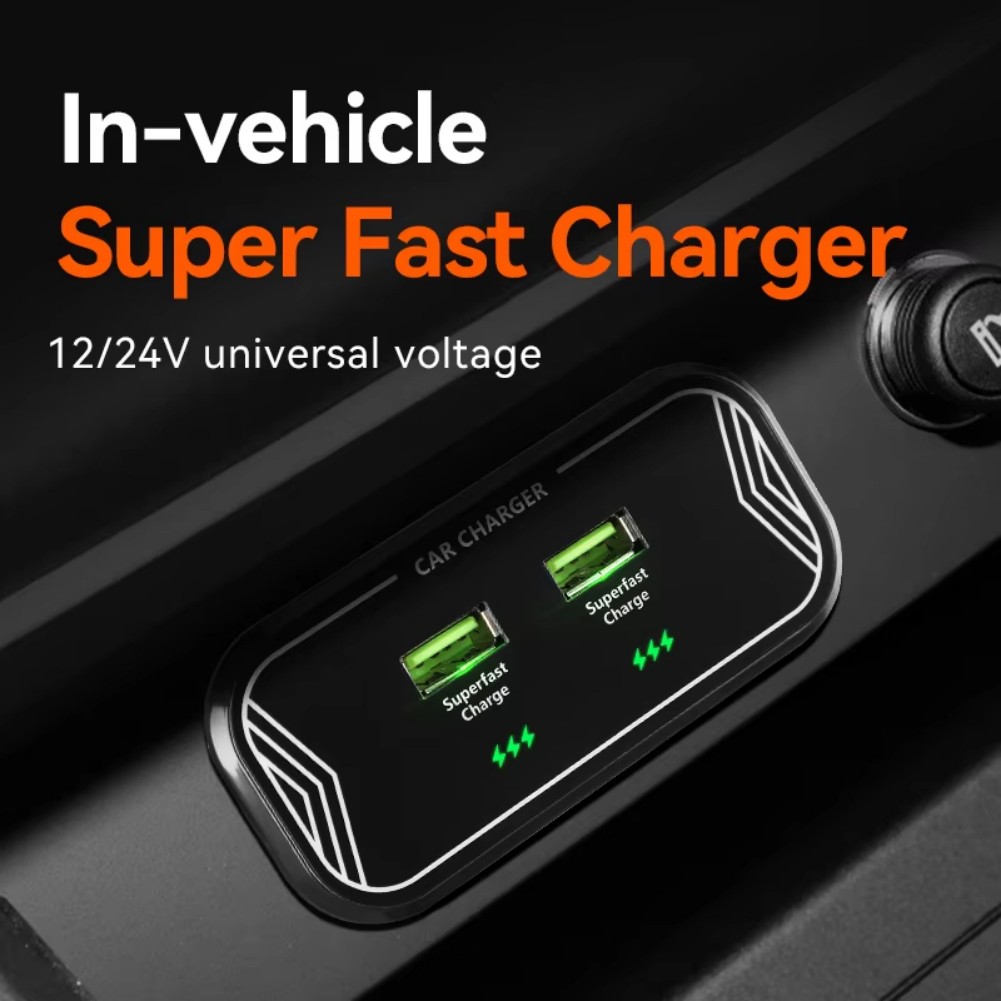 Interior Design Output - Auto-interieur Zwart 45W Autolader Compact Ontwerp