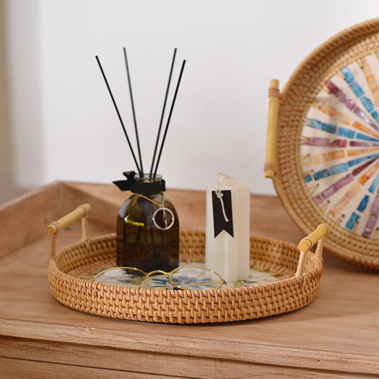 Multifunctionele ronde geweven - Rattan Tray Handle recensie en prijs