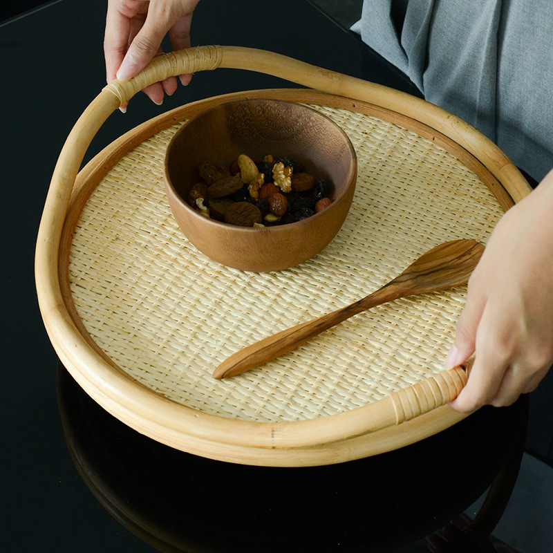 Natuurlijk rotan geweven dienb - Rattan Tray Handle recensie en prijs