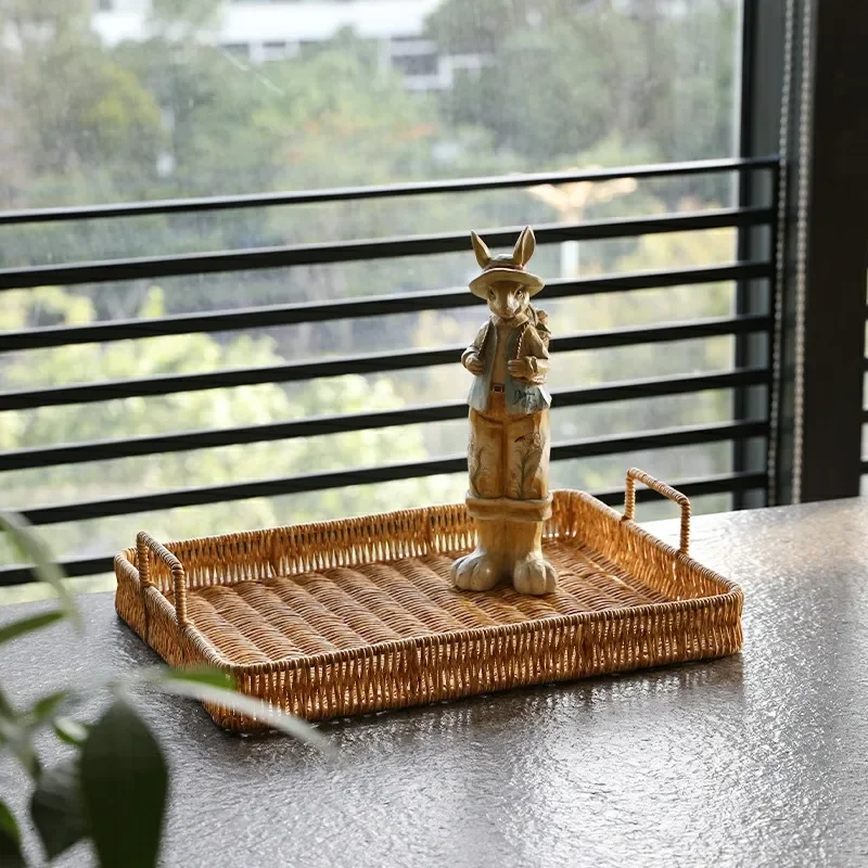 Plastic opbergbak met handvat  - Rattan Tray Handle recensie en prijs