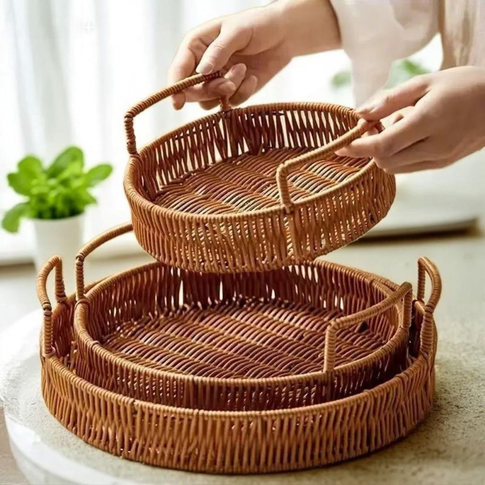 Grote capaciteit imitatie rota - Rattan Tray Handle recensie en prijs