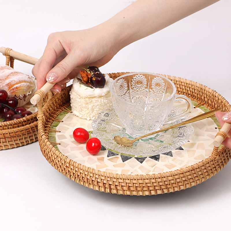 Vintage Handgemaakte Rotan Gew - Rattan Tray Handle recensie en prijs