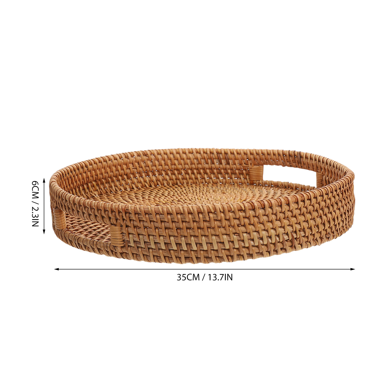 14-inch ronde rotan grote serv - Rattan Tray Handle recensie en prijs