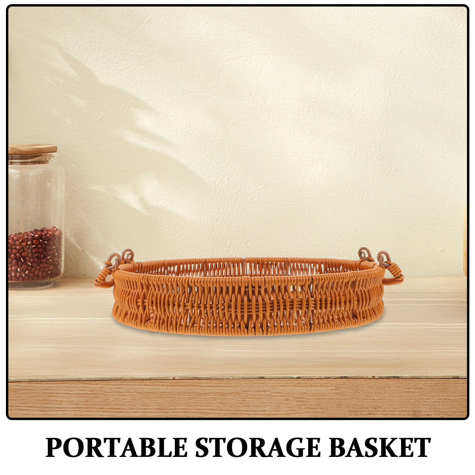Ronde 12 inch handgeweven imit - Rattan Tray Handle recensie en prijs