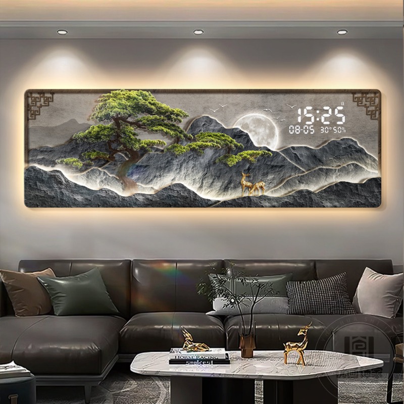 Groot formaat luxe klokmuur di - Interior Design Luxury Living Room recensie en prijs