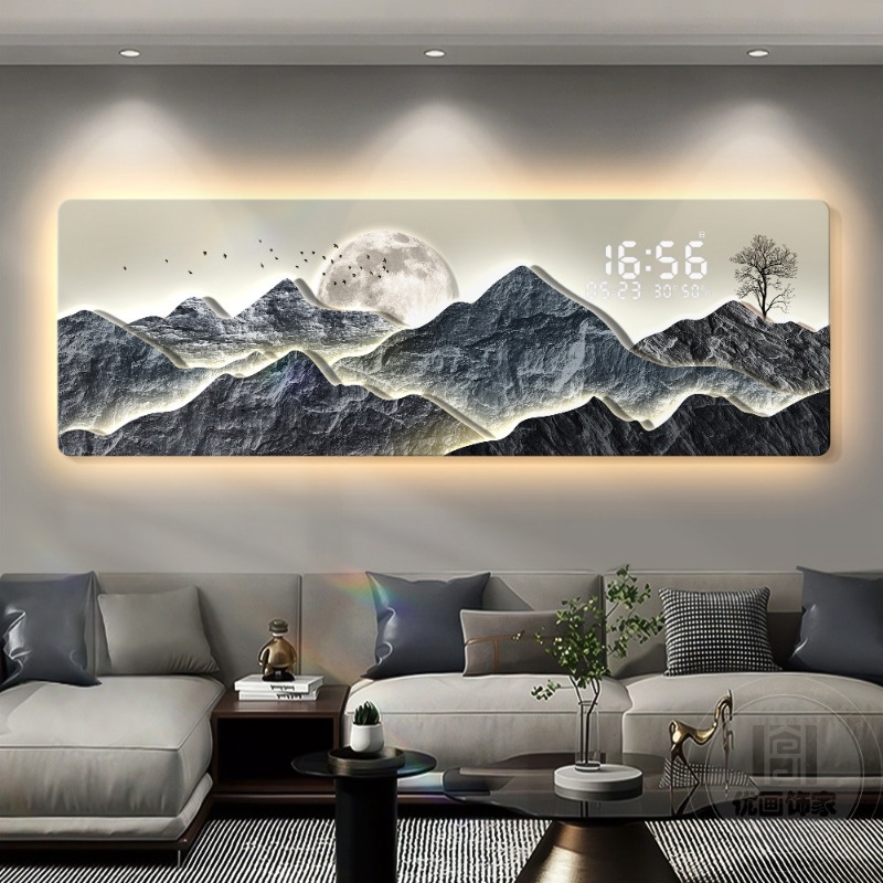 Groot formaat luxe klokmuur di - Interior Design Luxury Living Room recensie en prijs