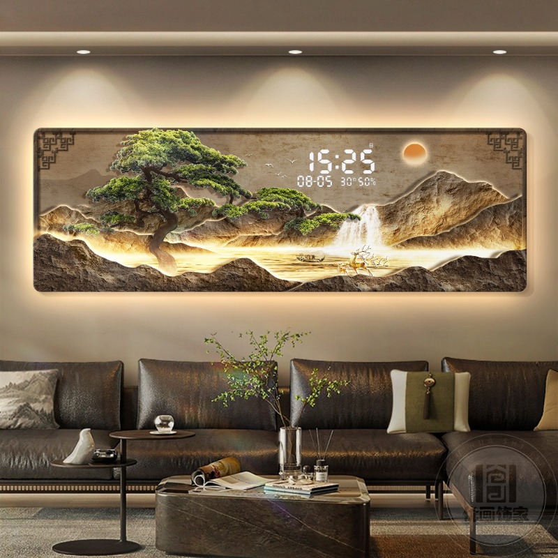 Groot formaat luxe klokmuur di - Interior Design Luxury Living Room recensie en prijs