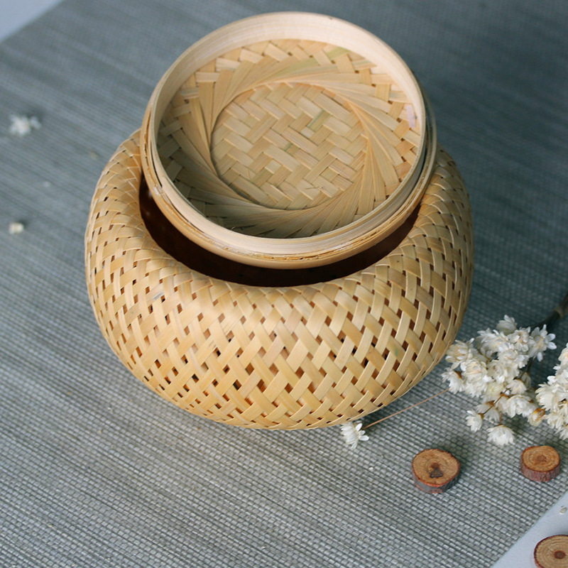 Bamboe geweven kleine mand dub - Woven Basket Set recensie en prijs