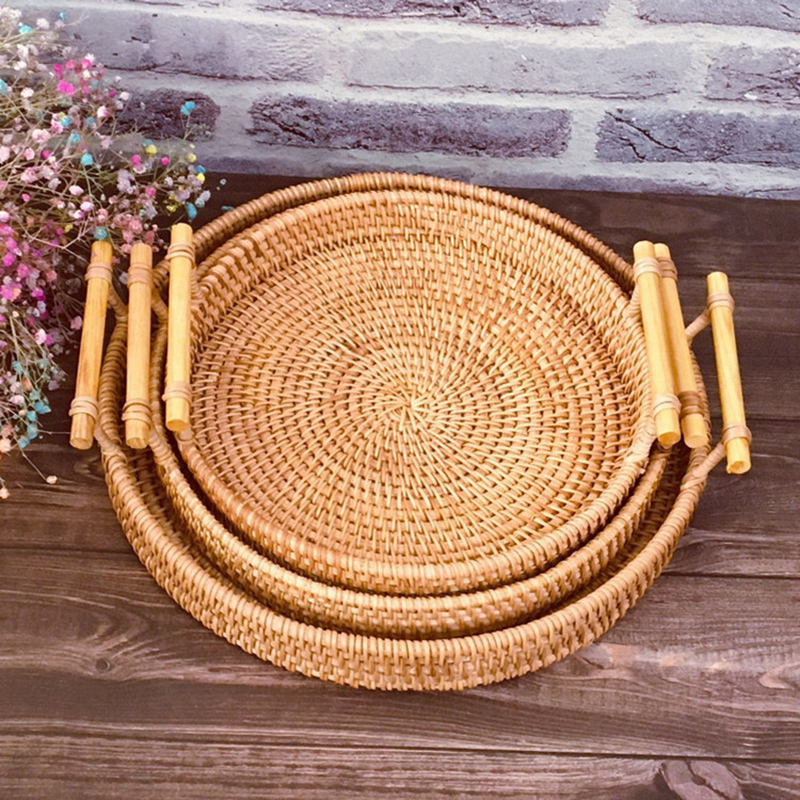 Opbergmand met rotan riemhandv - Rattan Tray Handle recensie en prijs